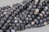 Natural Matte Sardonyx- Banded Agate, High Quality in Matt Round, 6mm, 8mm, 10mm Gemstone Beads