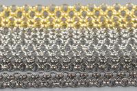 Assorted Brass Rolo Chain. Gunmetal Gold Plated, Dark Silver. By the Roll / Whole ROLL