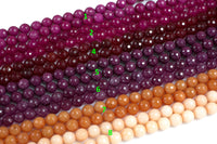 JADE Faceted Round 10mm Reds -Full Strand 15.5 inch Strand,