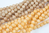 Bulk Wholesale Volume- JADE Faceted Round 8mm- Neutrel Color-10 Strands Per Order