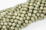 Bulk Wholesale Volume- JADE Faceted Round 8mm- Neutrel Color-10 Strands Per Order