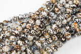 Fire Agate Brown, High Quality in Smooth Round, 8-10mm
