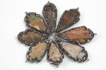 Pendant or Connectors!! ARROWHEAD Pave Hematite Diamond Crystals Wrapped 1.5 inches -- Made out of natural jasper-- Exclusive Item!!!