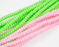 6mm 8mm 10mm Roundel Micro Pave In half strands NEONS