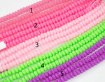 6mm 8mm 10mm Roundel Micro Pave In half strands NEONS