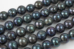 10-11mm Large Hole Freshwater Peacock Pearl, Half strands! Big Hole Beads