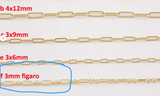 custom order 3mm figaro chain 530 feet **this order is non-refundable or cancellable!!!*
