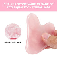 Gua Sha Guasha Natural Rose Quartz Massaging Stone Tool Massage Stone Natural Amethyst Jade Black Onyx Green Aventurine Howlite Gua Sha