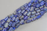 Natural Lapis - Faceted Barrel Beads- High Quality- 10x14mm- Full Strand 16" - 22 Pieces Gemstone Beads