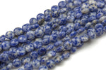 Natural Sodalite- Puffy Coin Beads-10mm- 41 Pieces- Special Shape- Full Strand- 16 Inches Gemstone Beads