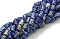 Natural Sodalite- Barrel Shape- 10*14mm-28 Pieces- Special Shape- Full Strand- 16 Inches Gemstone Beads