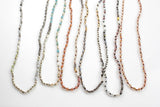 Isabel Layering Necklaces with Pyrite and Mother of Pearl - Ready to Wear - Matte Topaz / Burnt Orange - Perfect for Layering 35"
