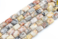 Natural Crazy Laced Agate-Puffy Rectangle- 14x19mm-Special Shape- Full Strand Gemstone Beads