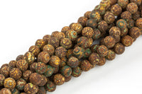 Dzi Beads 8mm Dark Brown Eye Matte Round Beads. A Quality Full 15.5 Inch Strand