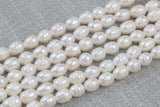 10x12mm Large Hole Freshwater Potatoe Pearl, Half strands! Big Hole Beads