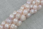10x12mm Large Hole Freshwater Potatoe Pearl, Half strands- Light Blush Big Hole Beads