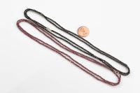 Larry- Long Necklace- Perfect for Layering-Sterling Silver- 32 inches- Spinel and Garnet- Very Fine and sparkly
