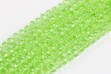 10mm Crystal Rondelle -1 or 5 or 10 STRANDS- Light Peridot