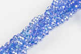 10mm Crystal Rondelle -1 or 5 or 10 STRANDS- Light Sapphire AB