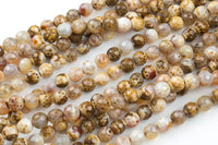 Beige Fire Agate, High Quality in Faceted Round, 6mm