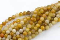 Natural 8mm- JADE Faceted Round- Single or Bulk- 15.5" - Yellow Jade -Full Strand 15.5 inch Strand AAA Quality Gemstone Beads