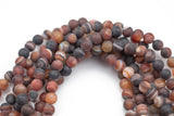 Natural Banded Agate, High Quality in Matte Round, 6mm, 8mm, 10mm, 12mm- Full 16 inch strand Gemstone Beads