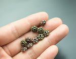 20 Daisies Daisy Bronze or Copper Bali Style PEWTER SPACER BEADS 5x8mm 396