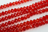 12mm Crystal Rondelle -2 or 5 or 10 STRANDS-  Red