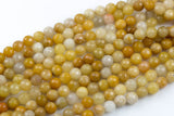 Natural 8mm- JADE Faceted Round- Single or Bulk- 15.5" - Yellow Jade -Full Strand 15.5 inch Strand AAA Quality Gemstone Beads