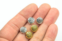 13 Coin Celtic Knot PEWTER BEADS 9mm- 97-8934
