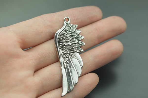 2 Angel Wing Charms 22x54mm 1320-9672