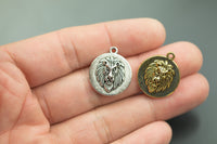 4 Lion Head Charms 20mm- 30969