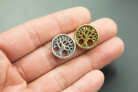 5 Coin Tree of Life  Beads 10x8mm- 40886