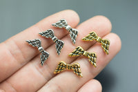 20 Angel Wing Charms PEWTER BEADS 8x18mm 328-904