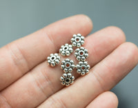 24 Daisy Daisies Bali Style PEWTER BEADS 8mm 1360-00720