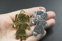 1 Girl Pewter Charms 35x53mm 1074-16985