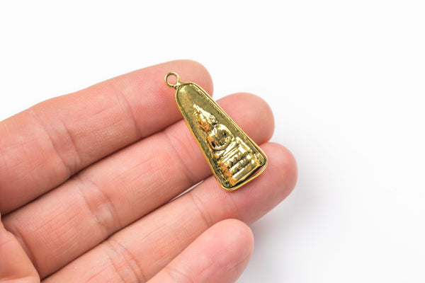 Antique Wrapped Buddha Pendant- 14x35mm