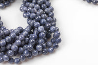 Natural Sapphire in full strands, Facetd Round- 5mm, 6mm, 8mm- Full 15.5 Inch strand AAA Quality Gemstone Beads