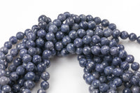 Natural Sapphire in full strands, Facetd Round- 5mm, 6mm, 8mm- Full 15.5 Inch strand AAA Quality Gemstone Beads