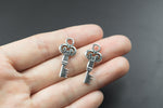 12 Keys Pewter Charms 12x28mm 993-9856