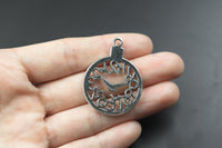 4 Clock Pewter Charms 30mm 1001-12993