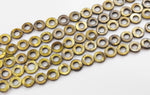 2 Strands Beige Mother of Pearl Coin Shell Beads - Around 12mm - 2 Full Strand 15.5" - Wholesale Bulk Pricing AAA Quality Shell Beads