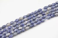 Natural Sodalite Beads Matte Sodalite Beads - Barrel Tube Shaped 12x8mm - 1 strand ~15.5" - Special Exclusive Item Gemstone Beads