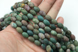 Natural Indian Agate Matte Beads Indian Agate Beads - Barrel Tube Shaped 12x8mm - 1 strand ~15.5" - Special Exclusive Item Gemstone Beads