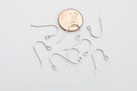 Sterling Silver Simple Perfect Sized Earring Wire Earwire Fishhook Ear Wire Fish Hook 21mm - Sterling Silver 925- 5 Pairs per Order