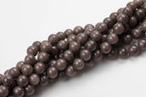 Coffee Jade Matte Round 6mm 8mm 10mm 12mm - Single or Bulk - 15.5"