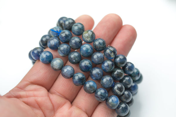 Natural Kyanite Quality- stretchy bracelet , 7 inches, one size fits all-  stackable bracelet AAA Quality Gemstone Beads