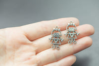 9 Girl Pewter Charms 18x27mm 979-13023