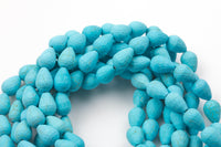 Natural Turquoise- Matte Teardrop- Beads- 2 Sizes- Special Shape- Full Strand- 16 Inches Gemstone Beads