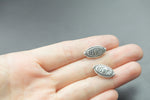 7 Oval Beads PEWTER BEADS 9x18mm- 758-8747